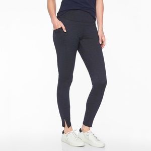 ATHLETA Herringbone Mercer Tight Legging Navy Blue Small Active Comfy Casual